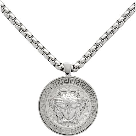 silver versace pendant